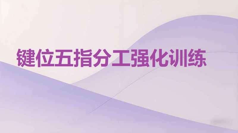 键位五指分工强化训练