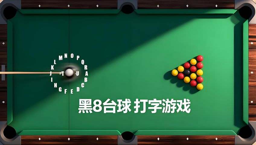 打字游戏：黑8台球