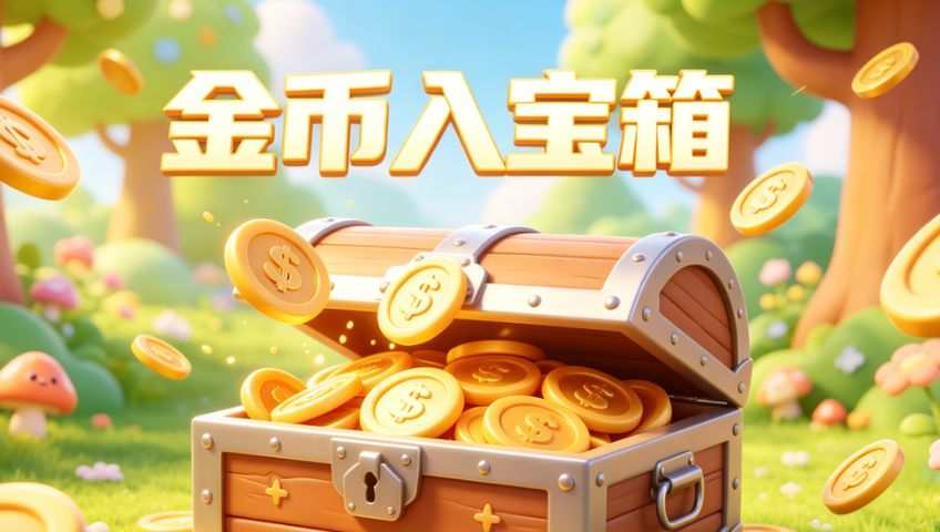 打字游戏：金币入宝箱